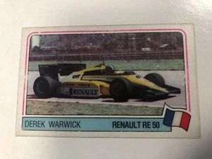 DEREK WARWICK RENAULT RE 50 FORMULA 1 GRAND PRIX 1984 PANINI PLASTIFICATA - Picture 1 of 2