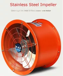 220V Industrial Exhaust Fan Axial Fan Cylinder Pipe Fan Wall Mounted Utility Blo - Picture 1 of 4