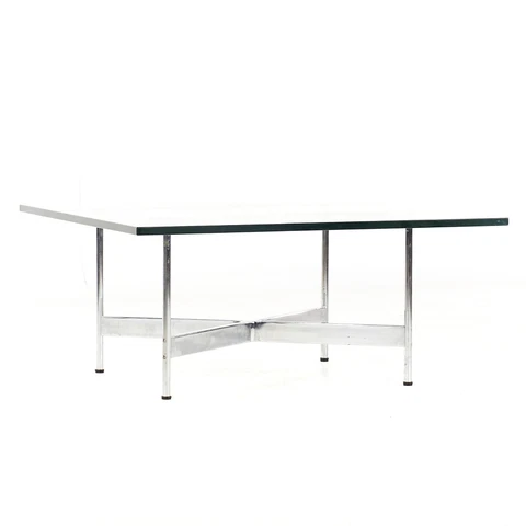 Laverne International Mid Century Chrome and Glass Coffee Table Cover