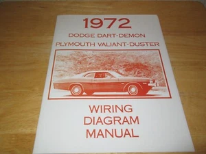 1972 Dodge Dart Plymouth Valiant Wiring Diagram Manual Jim Osborn Reproductions - Picture 1 of 8