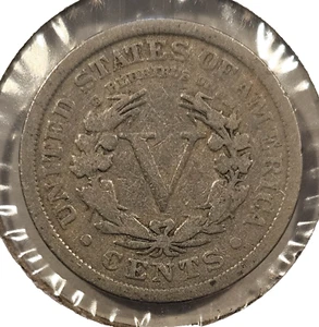 1912 Liberty V Nickel VG US Coin Authentic 5c five cents - Picture 1 of 2