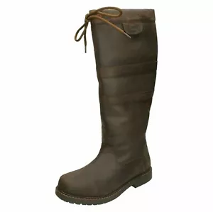 Damen Catesby 'Stratford II' Eiche Braunes Leder Kniehoch Wasserfeste Stiefel - Bild 1 von 18