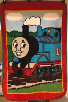 2006 Thomas And Friends Little Engine Train Throw Crib Kids Blanket 44” X 30” - Image 1 of 4
