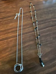 Sterling Silver and Gold Necklace. Price is for the pair. 2 Pieces - Picture 1 of 8