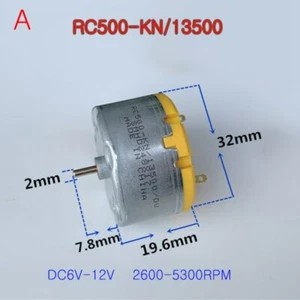 2PCS RC500-KN-13500 / RF-500TB-12560 Motor DC 6 9V 12V 32mm 5300~10000RPM - Picture 1 of 19