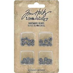 Tim Holtz Idea-ology Flatback Metal Hardware Heads 32pcs TH93788 - Picture 1 of 2