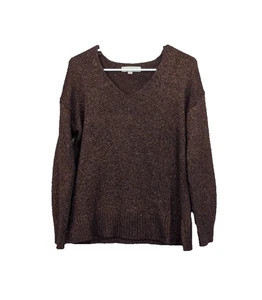 Suéter LOFT Para Mujer PEQUEÑO Bronce Brillante Cuello en V Peso Medio Festivo Vacaciones - Imagen 1 de 17