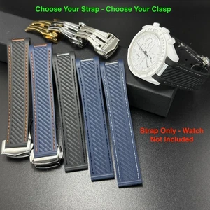 Premium Rubber Straps For Omega X Swatch Moonswatch Mission to the Moon - Picture 1 of 21