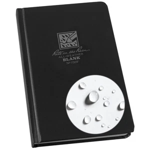 Weatherproof Hard Bound Cover Sketchbook Notebook, 4.75" x 7.5", Black Cover,... - Picture 1 of 11