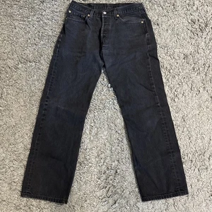 Vtg 2005 Levi’s 501 Fly Button Made in USA Denim Black 34x32 (ACTUAL 33x29.5) - Picture 1 of 14