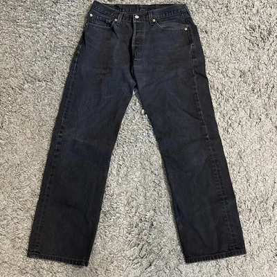 Vtg 2005 Levi’s 501 Fly Button Made in USA Denim Black 34x32 (ACTUAL 33x29.5) - Image 1 of 4