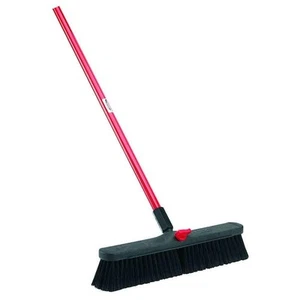 18 in. High Power Smooth Surface Push Broom with 60 in. Steel Handle - Picture 1 of 4
