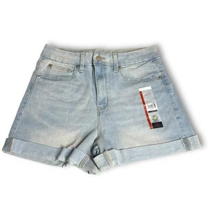 Pantaloncini denim No Boundaries super high rise curvy mamma blu chiaro taglia 7 - Foto 1 di 5