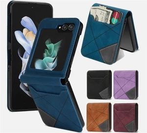 Handyhülle für Samsung Galaxy Z Flip 7 FE 6 5 4 3 Leder Tasche Schutz Case Cover - Afbeelding 1 van 42