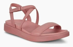 New ECCO Women's Flowt Luxe Strap Cow Leather Sandals Rose Variety Sizes - Picture 1 of 8