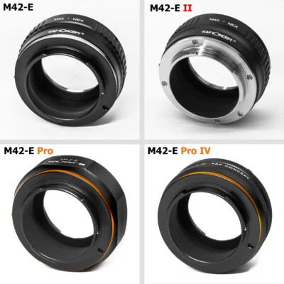 K&F Concept Lens Adapter M42 Screw Lens to Sony E a6000 A7R3 a7RIV a9 a1 A7C NEX - Image 1 of 4