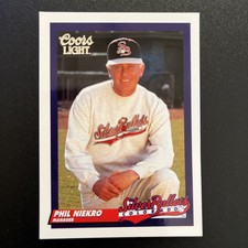 1994 Colorado Silver Bullets Coors Light Phil Niekro Manager Baseball Card