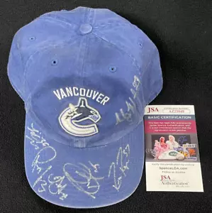 Sombrero Vancouver Canucks Stars Multi-Firmado Rick Rypien Certificado de Autenticidad JSA - Imagen 1 de 2