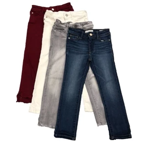 DL1961 Jeans Lot Chloe Activex Skinny Girls 5 Denim Red White Gray School  - Picture 1 of 24