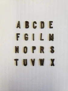 Metall Buchstaben und Zahlen 3/8 Zoll gerade schmale Schrift Preis pro Buchstabe* - Bild 1 von 1