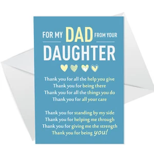 Fathers Day Card for Dad From Daughter Adorable Fathers Day Card For Dad - Picture 1 of 6