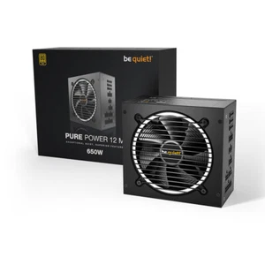 be quiet! Pure Power 12M 650 Watt 80+ Gold Fully Modular Power Supply - Black - Afbeelding 1 van 4