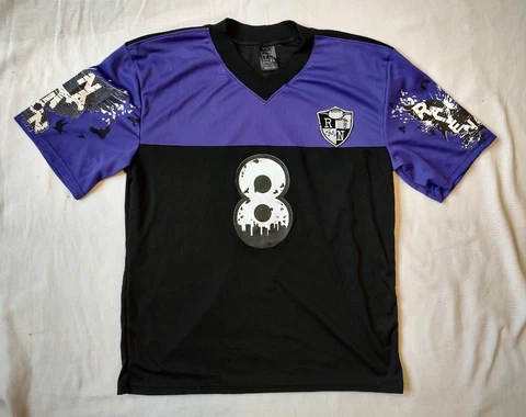 Baltimore Ravens Nation Lamar Action Jackson Jersey #8 Black & Purple Men's M Cover