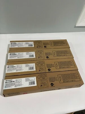 Sharp MX-C40NTBA MX-C40NTMA MX-C40NTYA MX-C40NTCA Toners Set 4 Genuine Sealed  - Image 1 of 3