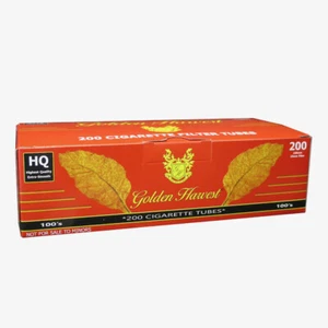Tubos de filtro de cigarrillos Golden Harvest ROJOS - 100 mm 200 quilates por caja [10 cajas] - Imagen 1 de 2