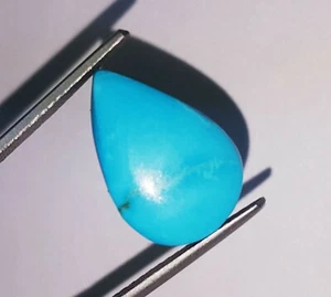 Piedra preciosa suelta turquesa natural de 10,42 quilates sin calefacción certificada forma de pera opaca - Imagen 1 de 6