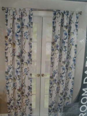 Eclipse Paige Habitación Oscurecimiento 37 x 63" Panel de Bolsillo Una Varilla NUEVO Azul/Verde/Floral Foto 1 de 3