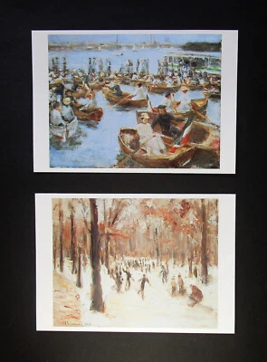 2 hermosas tarjetas artísticas Max Liebermann 1997 listas para enmarcar - otros pasatiempos Foto 1 de 3