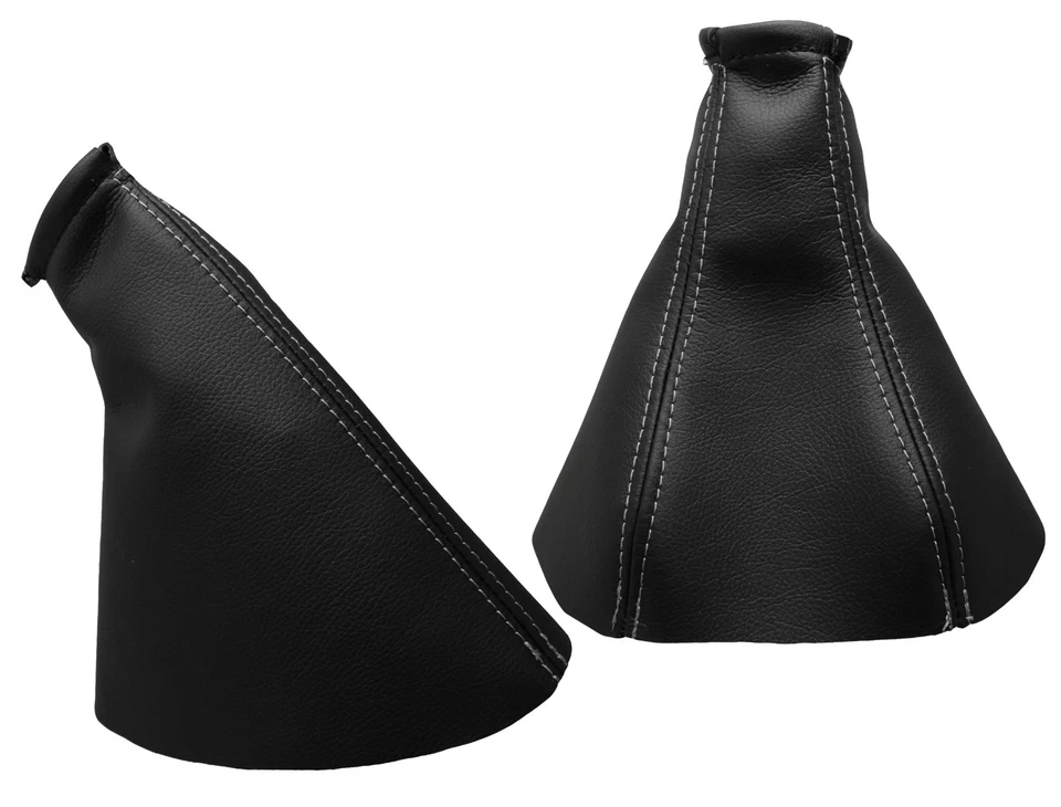 Para OPEL VECTRA B 96-02 Fuelle Palanca de Cambio y Freno Piel - Costura Gris - Imagen 1 de 1