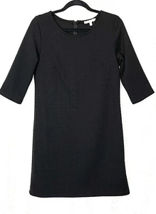Nuevo con etiquetas Vestido Gibson Latimer Talla S Negro Hasta la Rodilla Nuevo $79.00 Manga 3/4 Cuello Barco - Imagen 1 de 9