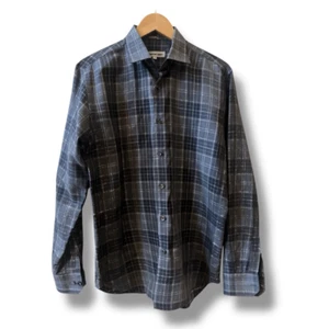 International Laundry Plaid Button Down Shirt Sz Medium Gray Non-Iron Relaxed - Picture 1 of 10