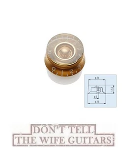 1-EMG Gold Speed Knob Plastic Gibson-Style For 6mm Split Shaft Potentiometers - Picture 1 of 2