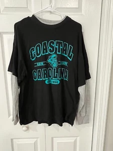 MV Sport Coastal Carolina University Sweatshirt Black/Gray XL- Gently Used - Picture 1 of 2
