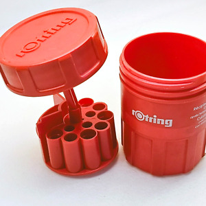 Vintage Rotring technical fountain pen ink cartridge cleaner container