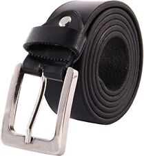 Mens Real Leather Belts With Buckle - 100% Genuine Full Grain For Jeans Trousers