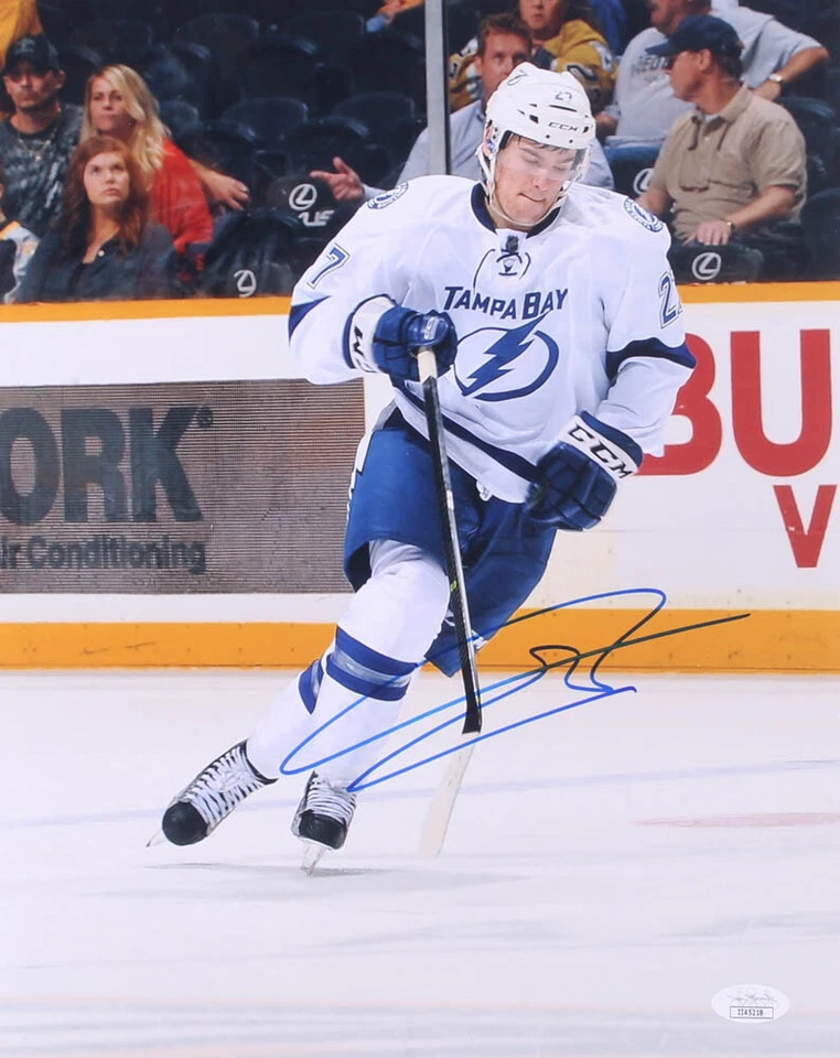 Foto firmada por Jonathan Drouin Tampa Bay Lightning 11x14 JSA Foto 1 de 1