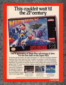 Anuncio impreso Mega Man X Super Nintendo SNES vintage arte A 1994 - Imagen 1 de 1