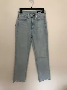 rag & bone Women's Dean with Holes Ankle Cigarette Jeans Size 26 Light blue NWT - Picture 1 of 5