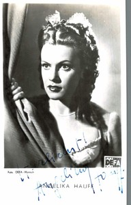 Angelika Hauff Original Signature On Card No. 3954 D