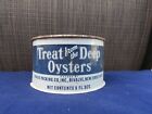 Vintage "Treat From The Deep" 8oz Oyster Can Seafood New Jersey