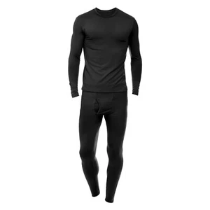 Conjunto de ropa interior térmica forrada de vellón ultra suave cálida de invierno de 2 piezas para hombre - Imagen 1 de 18