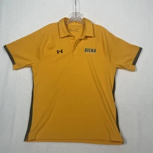 Sienna Lacrosse Rare Team Issued Under Armour Mens Large Yellow Sport Shirt Polo - Picture 1 of 9