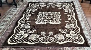 VINTAGE RARO VUTEKS VUKOVAR COPERTA REVERSIBILE LANCIO JUGOSLAVIA 87” x 71” - Foto 1 di 4