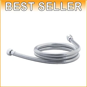 Polished Chrome 72-Inch Metal Shower Hose with Swivel Base for Luxurious Showers - Picture 1 of 6