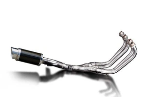 Yamaha XJ600 S/N Delkevic Full 4-1 Exhaust 8" Carbon Fiber Round Muffler 92-03 - Bild 1 von 4