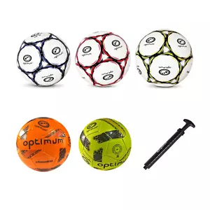 Optimum Classico Fluro Football Balls Size 3 4 5 with Pump Option - Picture 1 of 24